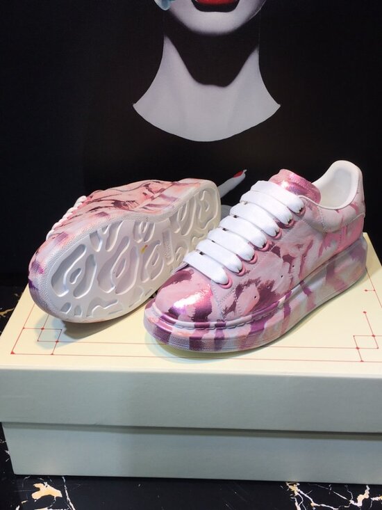 Alexander McQueen Shoes - Alexander McQueen Ombre Dusty Pink Platform Sneakers
